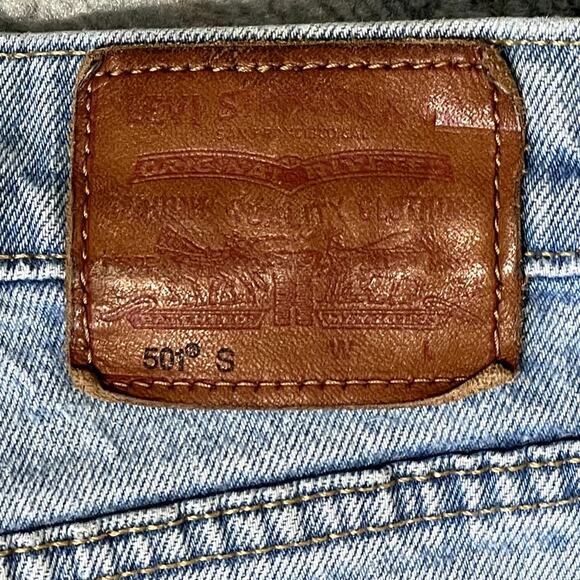 Levi’s Premium 501® S Skinny Jeans Light Wash, Big E Red Tab 30x28 - Picture 3 of 12